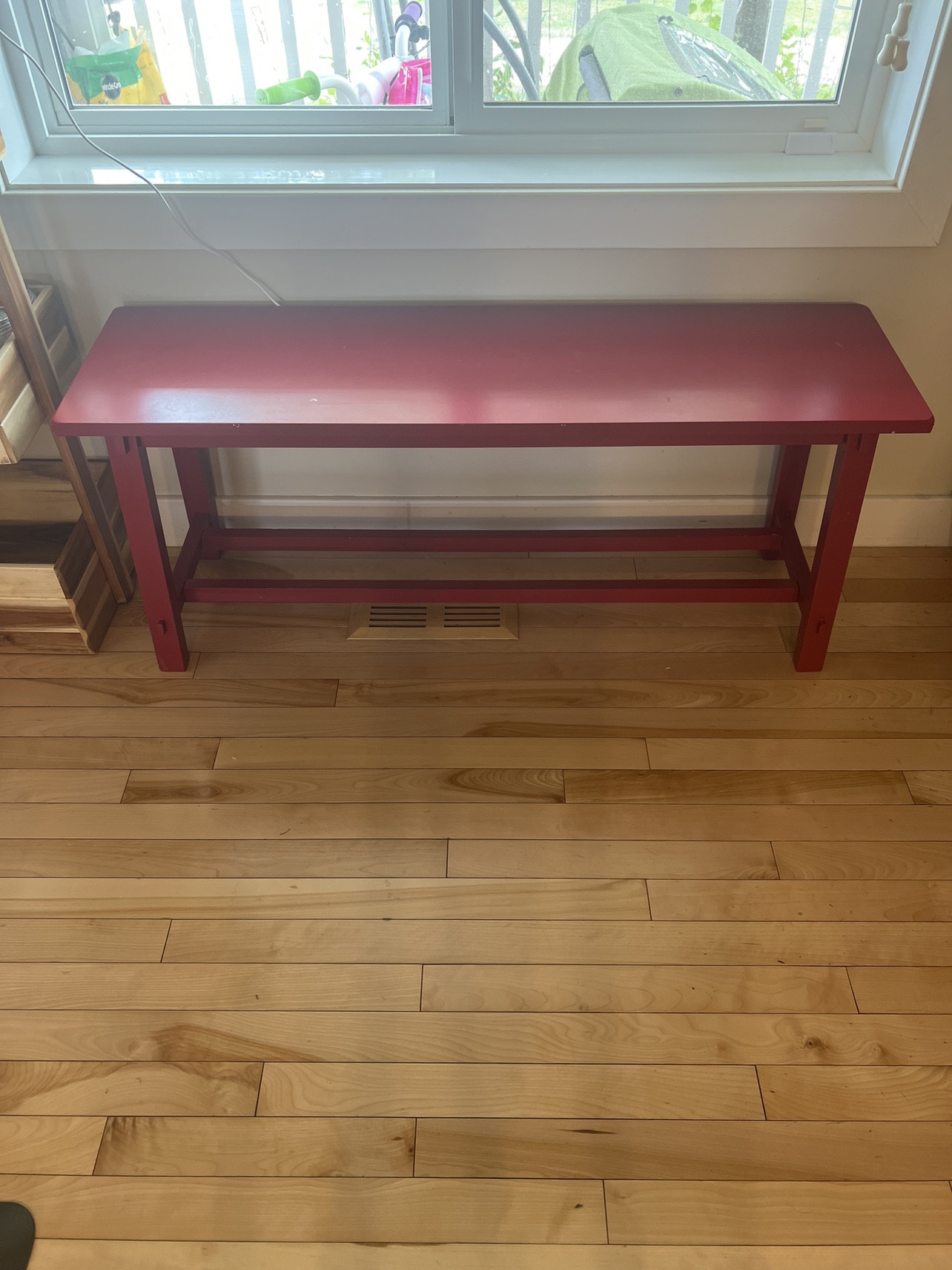 Red bench