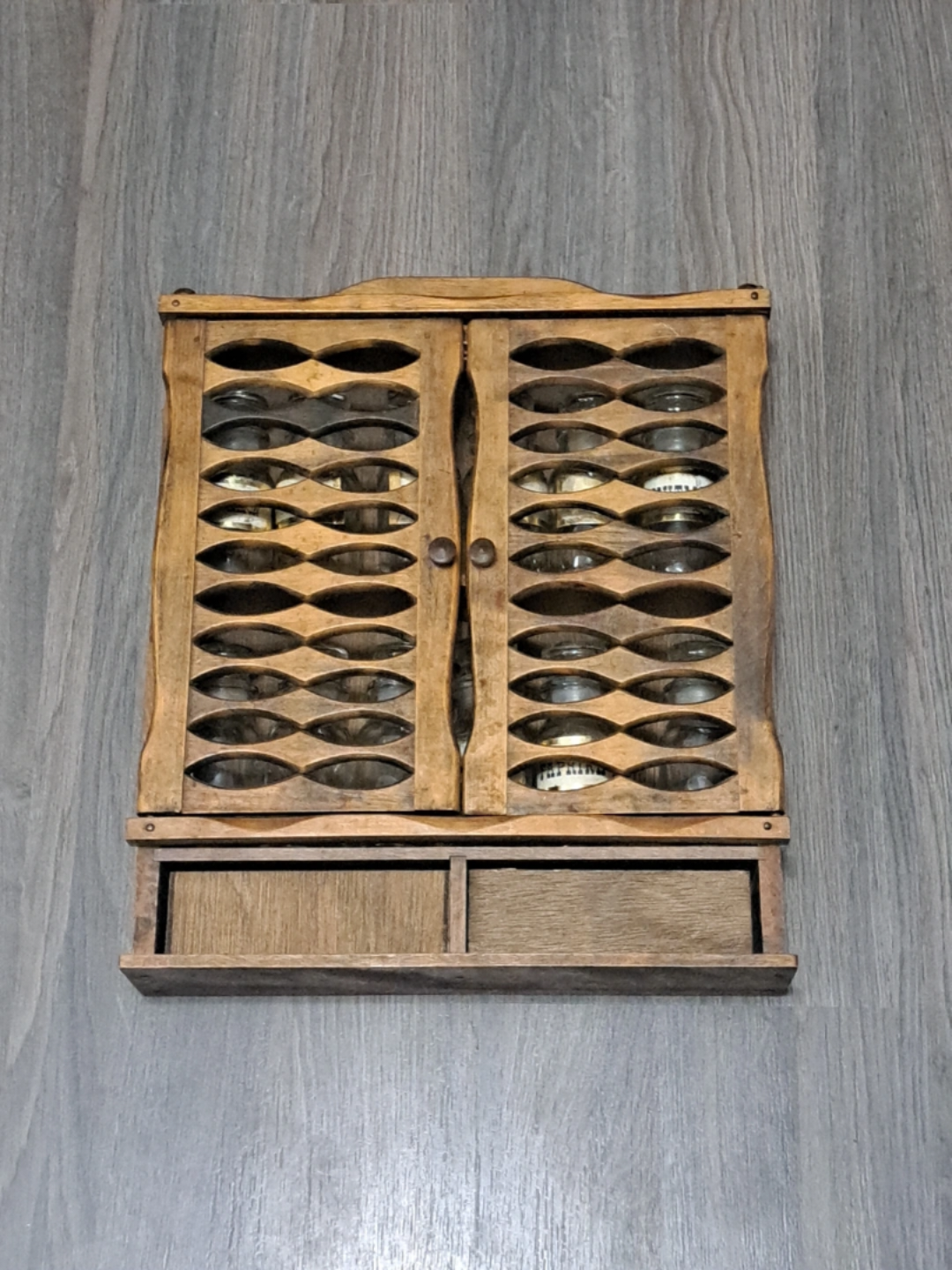 Vintage Spice Rack Wood 12 Jar Rack - photo 2
