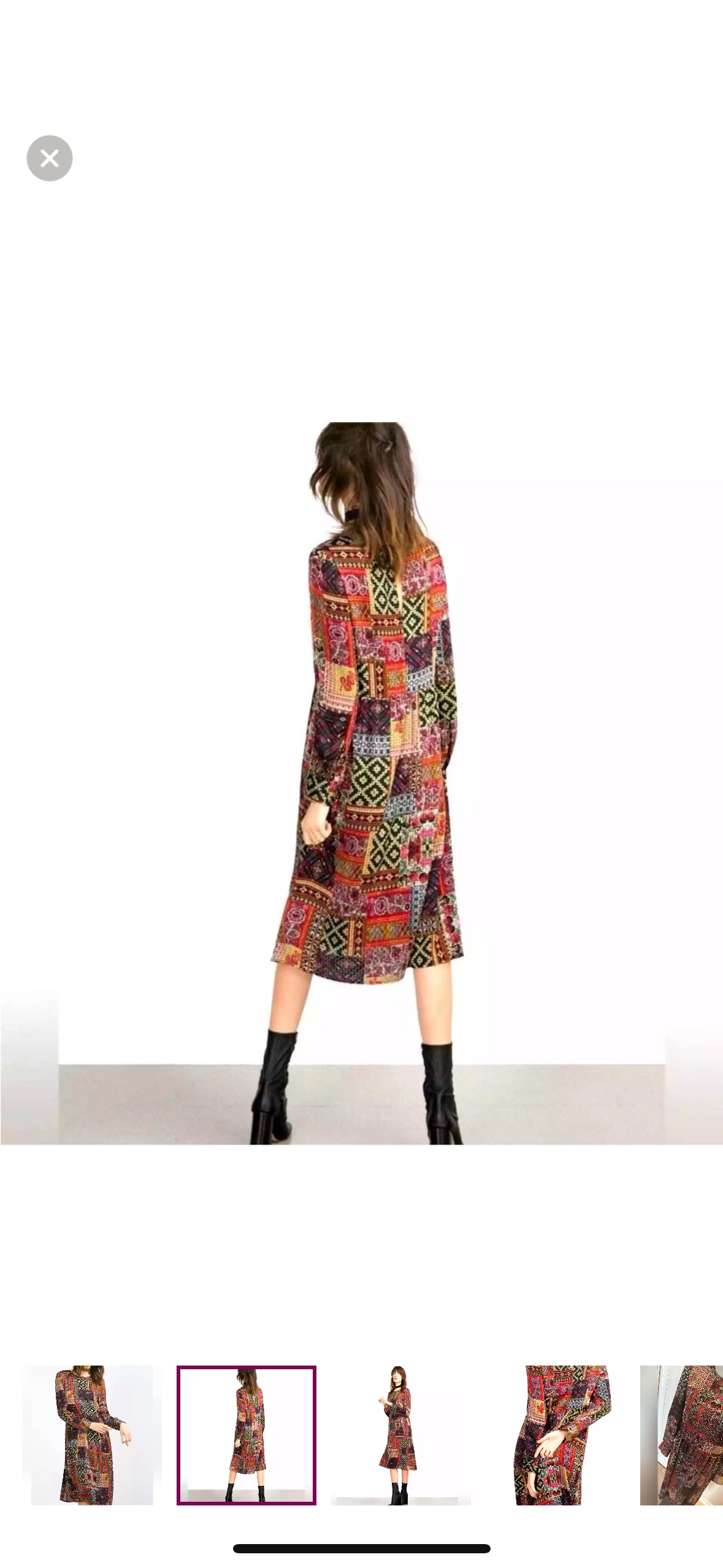 ZARA Velvet Patchwork Y2K Practical Magic Midi Dress size small - photo 2