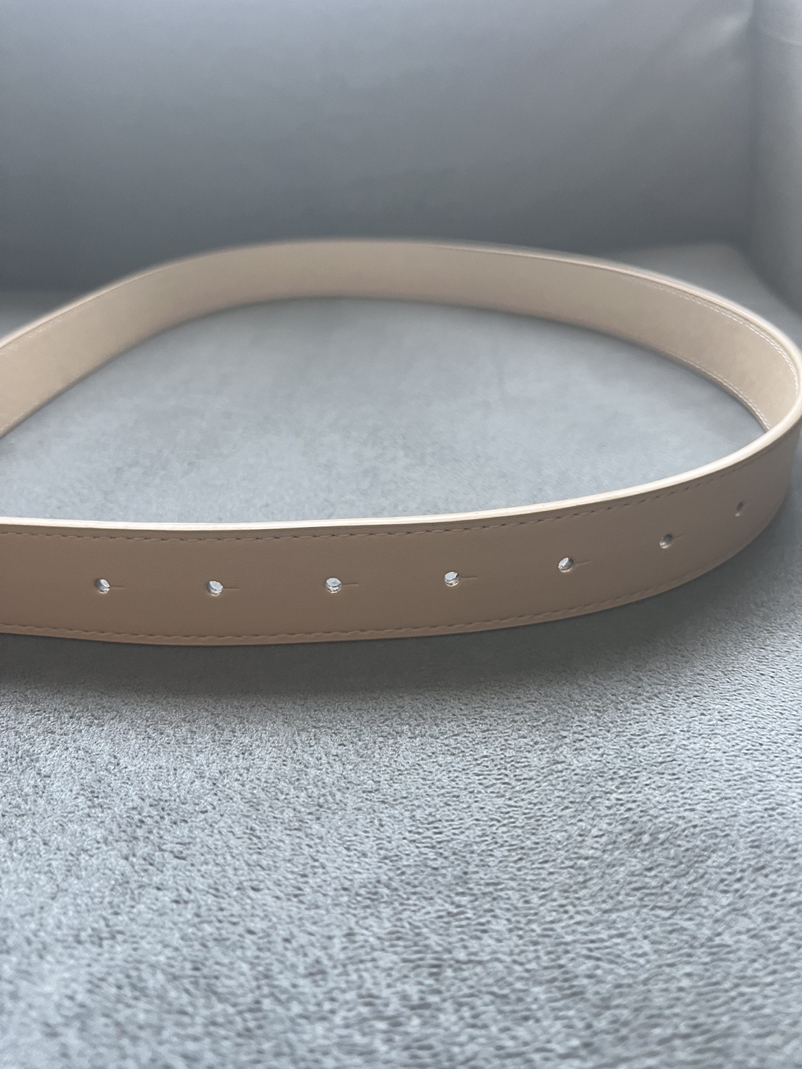 Cute Beige/Tan Belt with Gold Buckle image indicator(3)