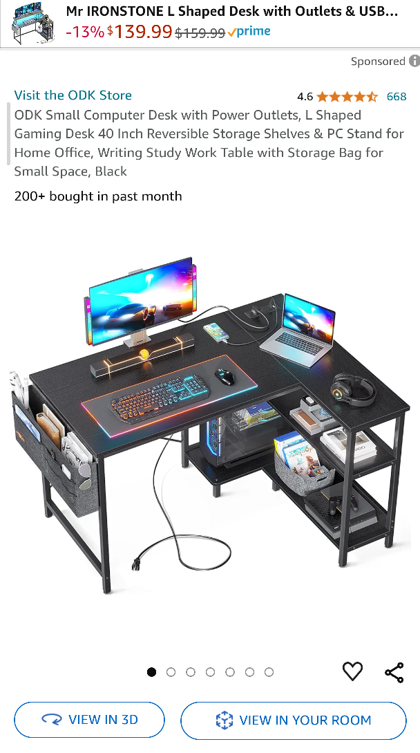 L shape gaming desk - photo 3