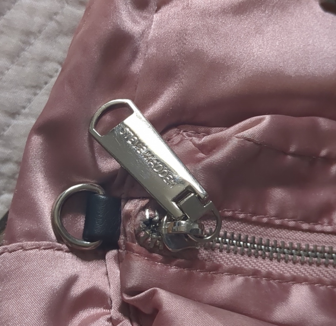 Steve Madden Blush Pink Satin Mini Backpack Purse image indicator(3)