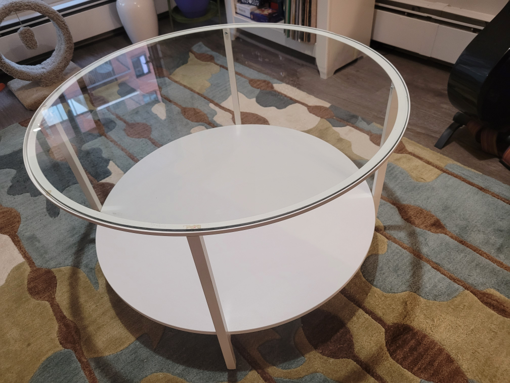 vintage ikea glass coffee table - photo 2