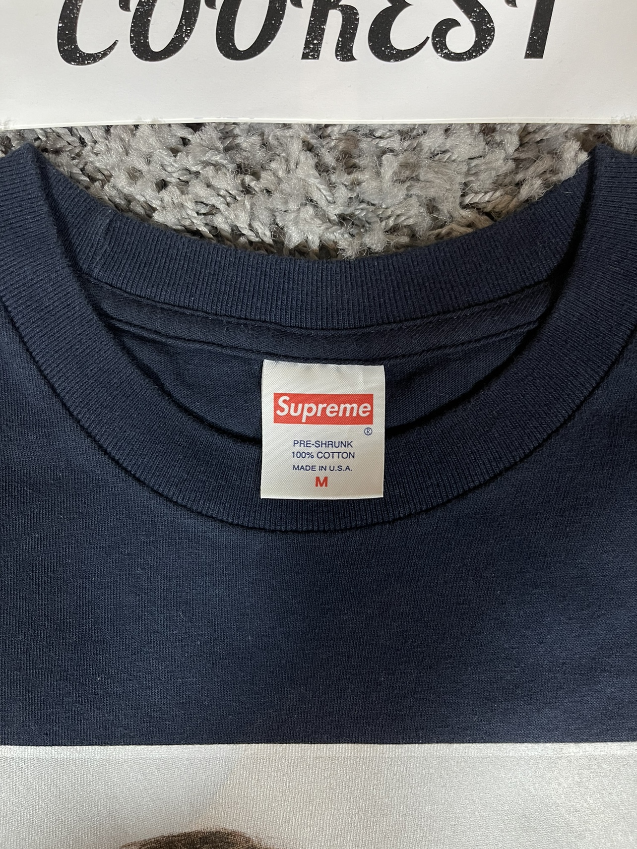 2016SS Supreme Morrissey Photo Tee Navy Blue image indicator(4)