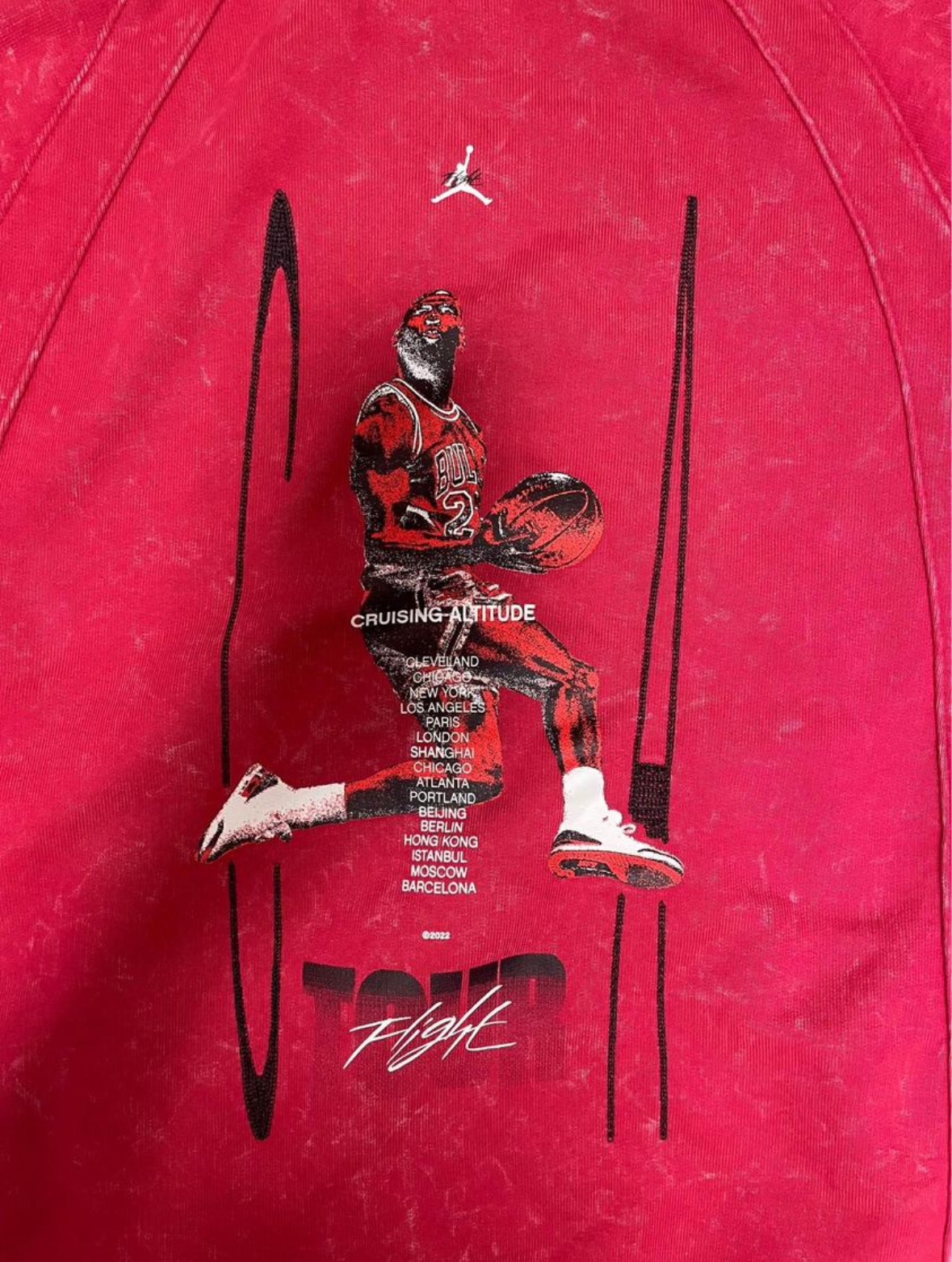 Air Jordan Flight Heritage Fleece Red Hoodie size Large thumbnail