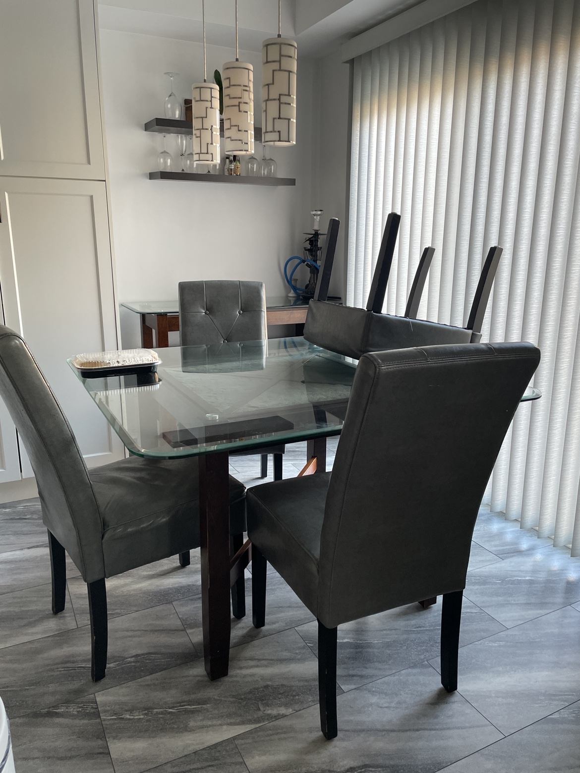 Dining table and dinette