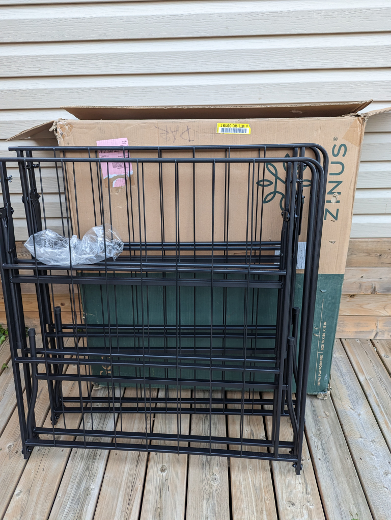 folding bed frame size king
