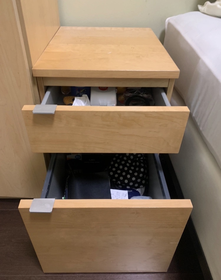 Wooden Nightstand with Drawers - photo 2