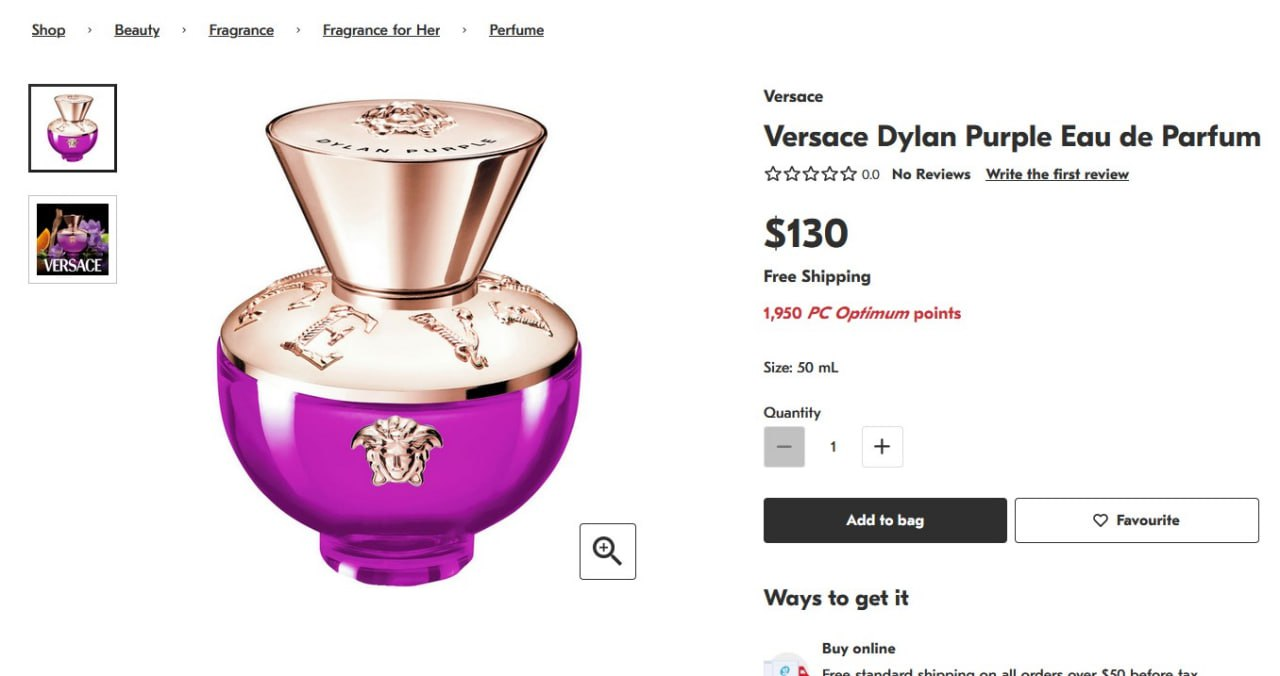new. sealed. Versace femme Dylan purple 50ml - photo 3