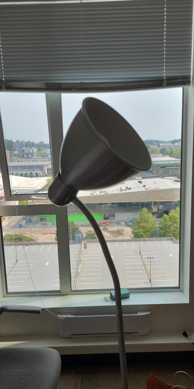 Silver floor lamp