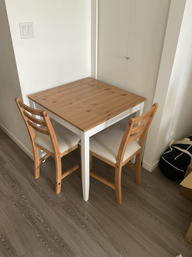 Ikea dining table + 2 chairs