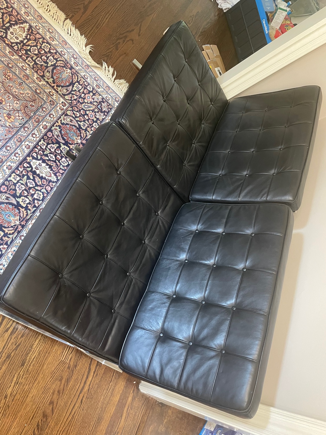 2 Vegan Leather Barcelona Chairs - photo 3