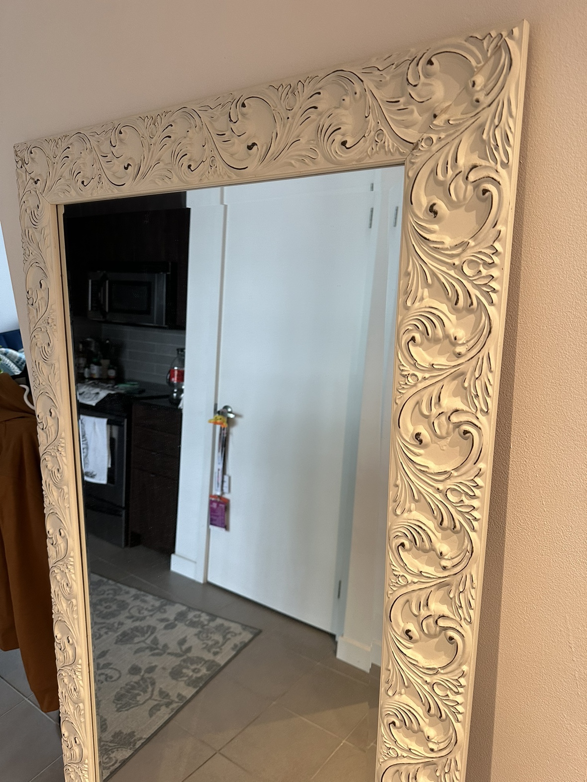 Antique Full Body Mirror - White - photo 3