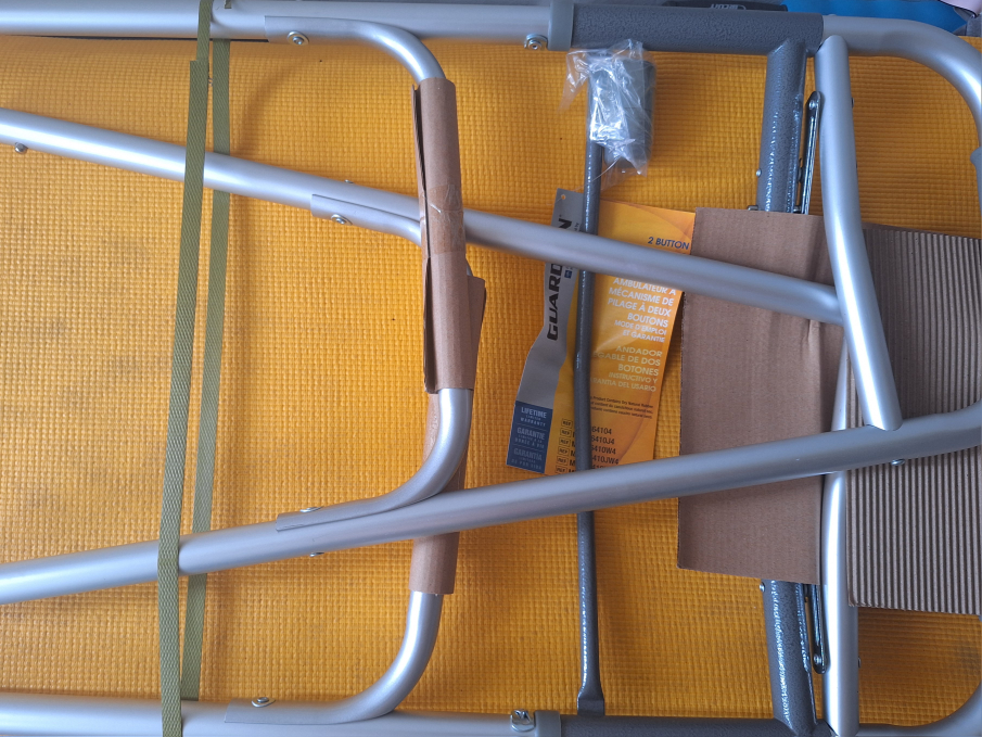 New Guardian Two Buttons Folding Walker With 5" Wheels9 image indicator(4)