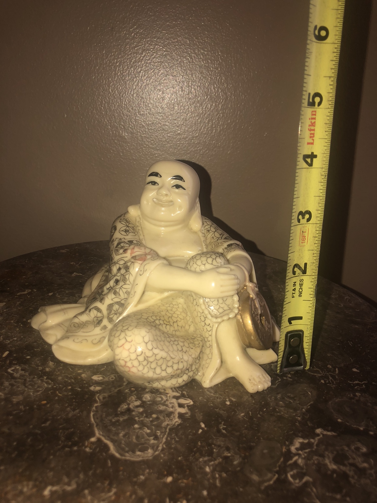 Vintage 1950 lucky solid resin ornaments Buddha/firm price - photo 2