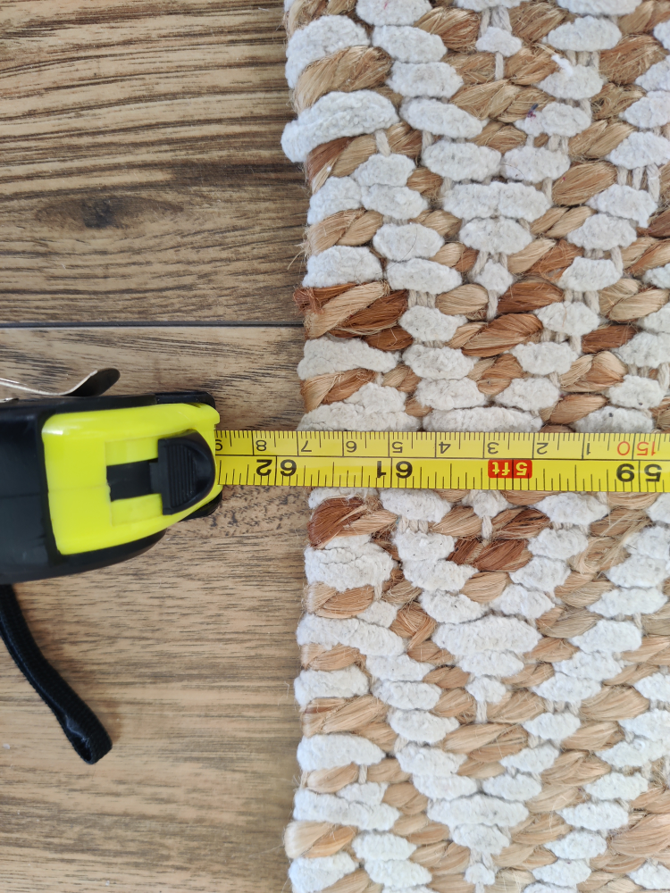 Large Hand-Woven Jute Area Carpet Rug - photo 3