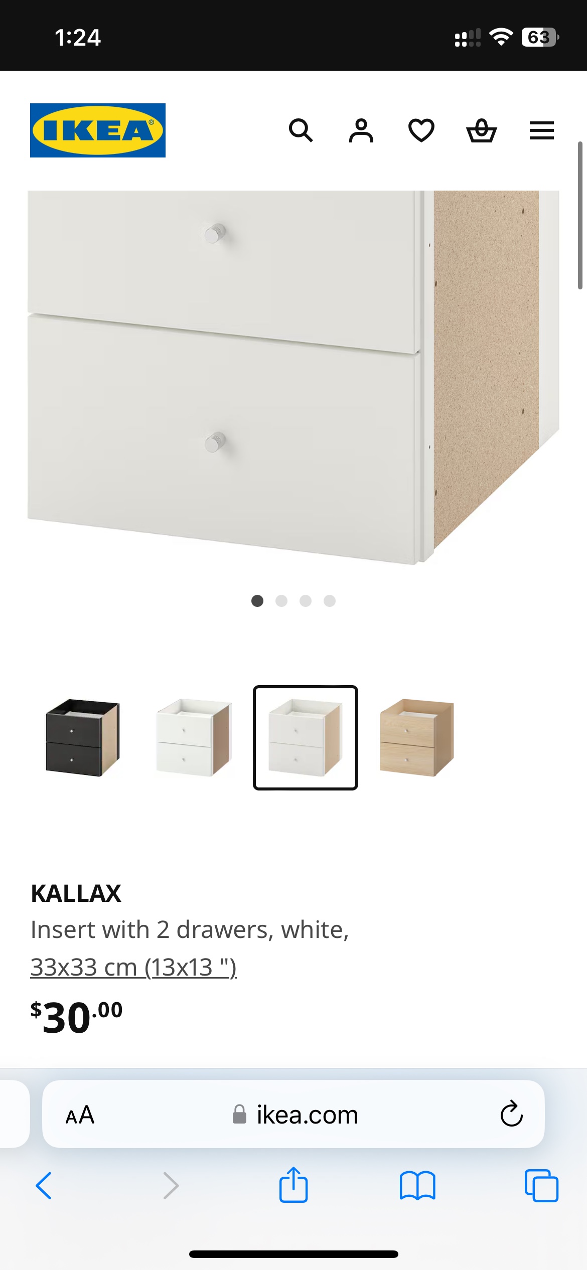 Moving sale - Ikea kallax drawer unit (x3) - photo 2