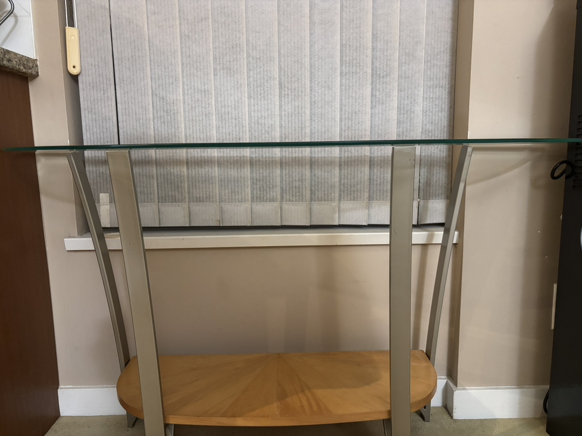 Glass side table