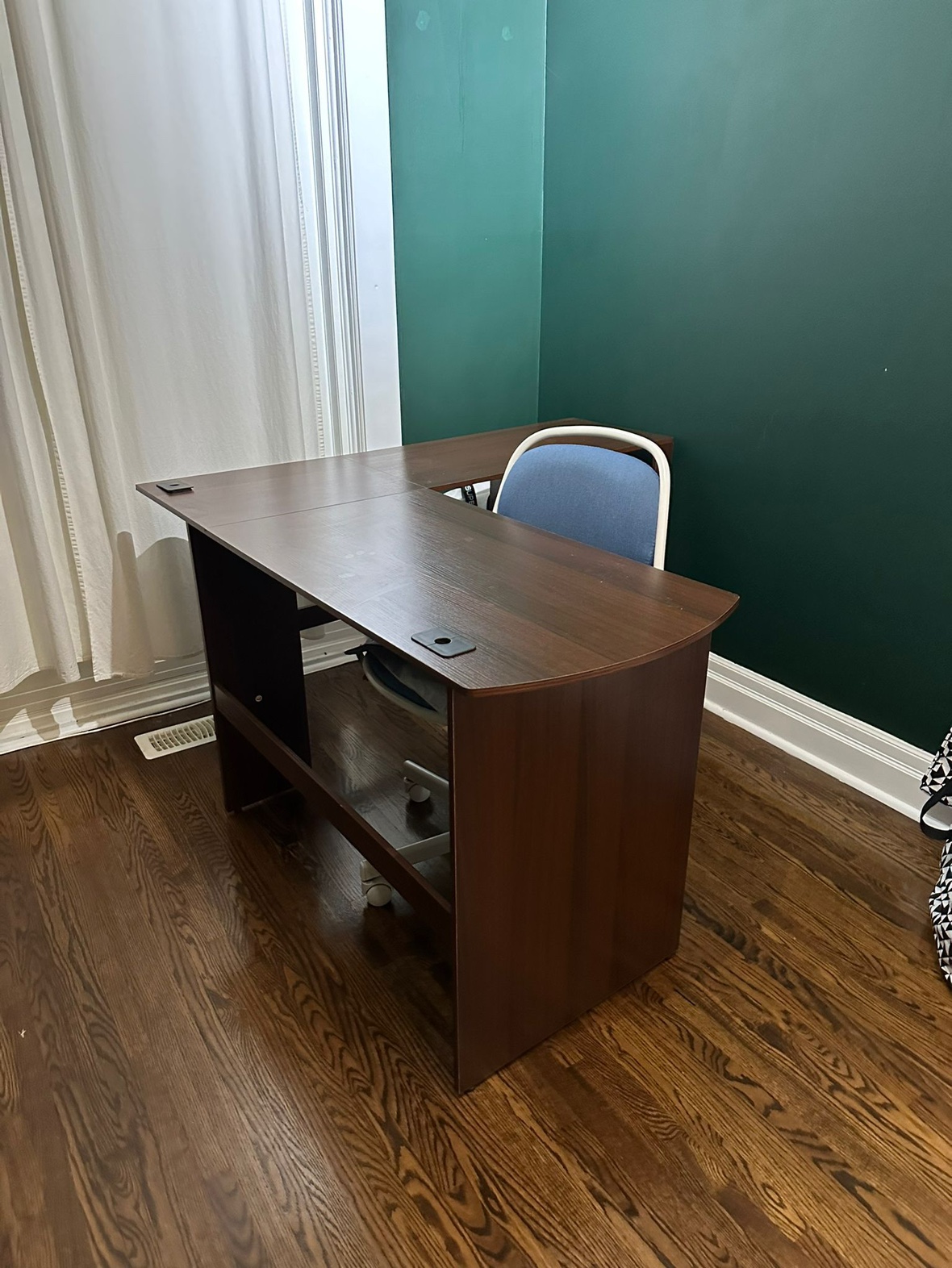 Wooden L-Shaped Desk