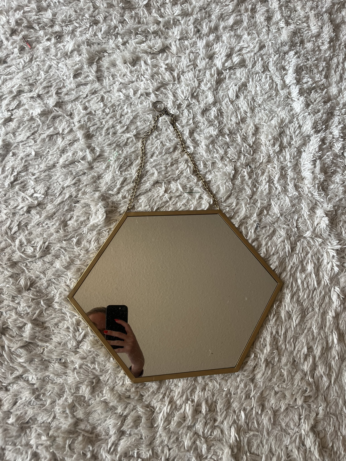 Gold Hexagon Mirror - photo 2