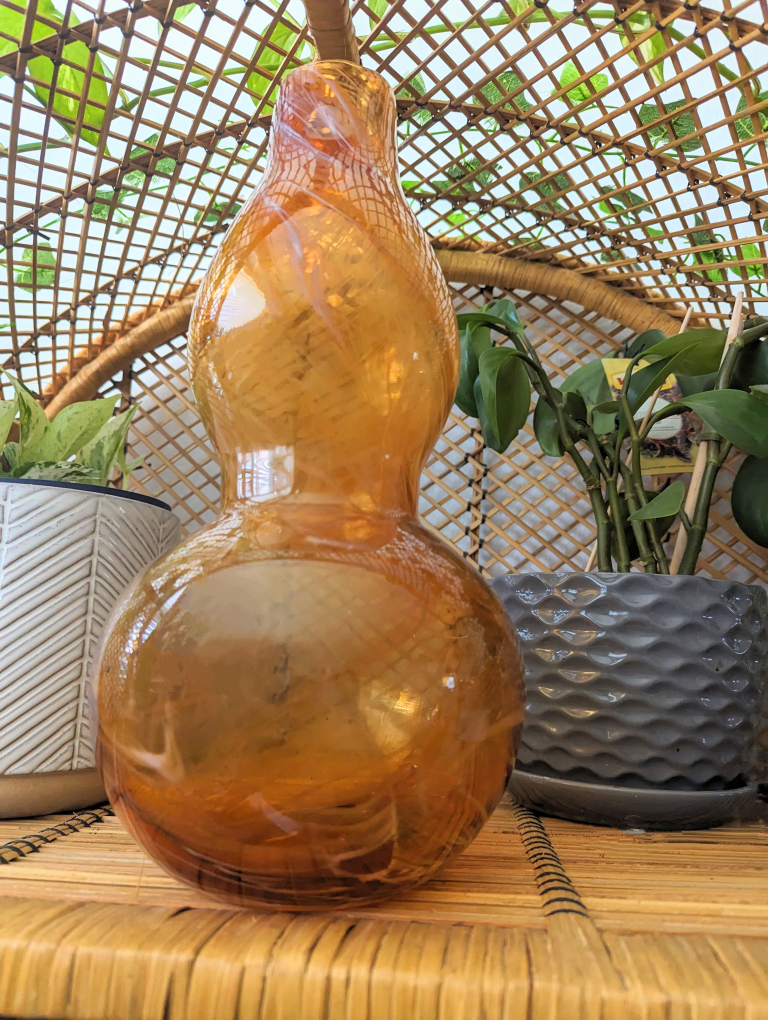 MCM Large Handblown Amber Vase image indicator(2)