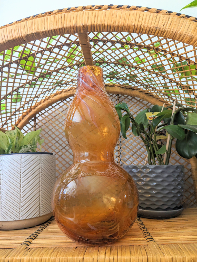 MCM Large Handblown Amber Vase image indicator(3)