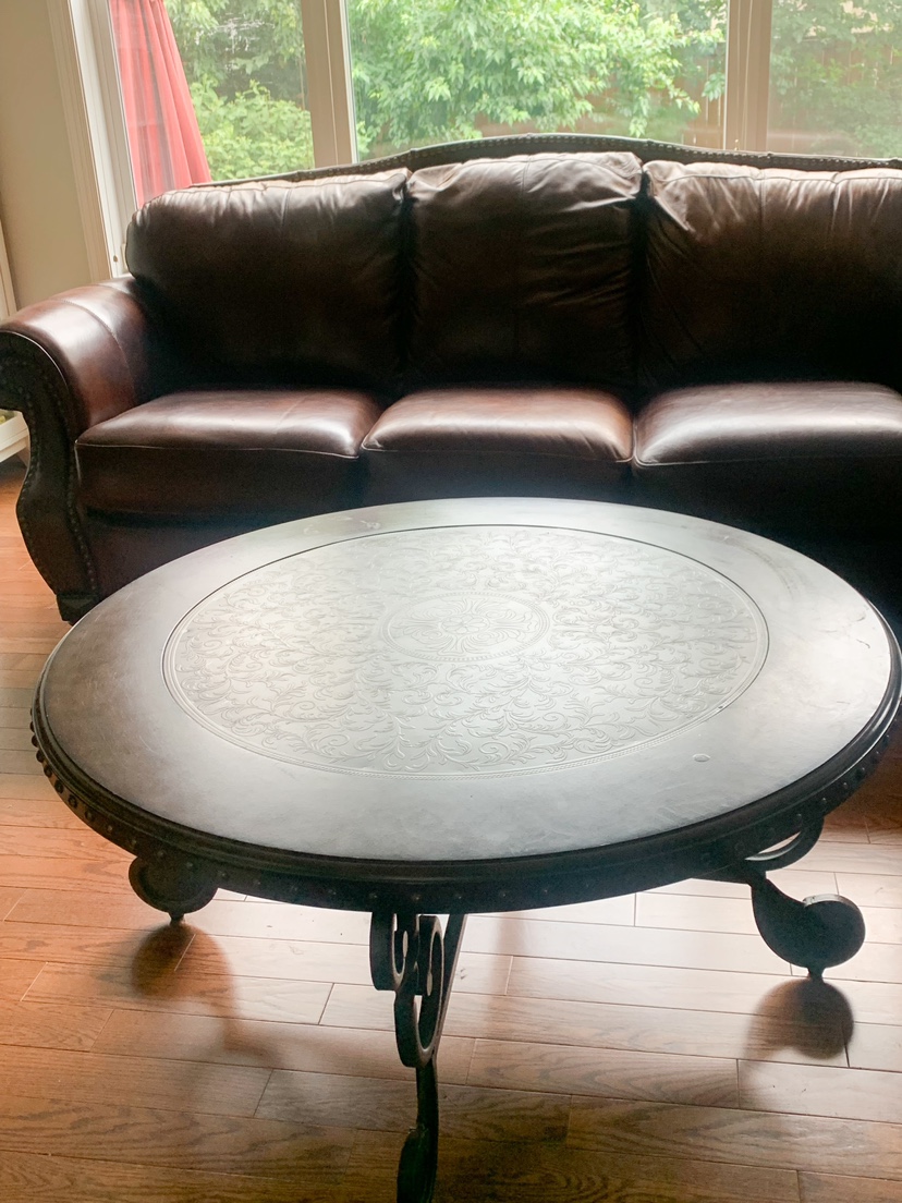 Wrought Iron Round Coffee Table - photo 2