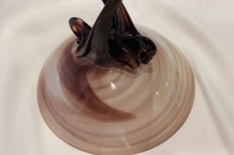 Josefina Krosno Art Glass compote, bowl, dish, champagne - photo 3