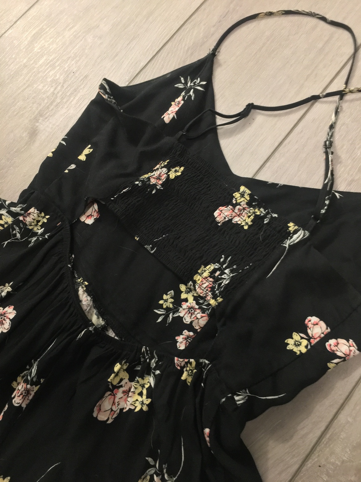 Womens Black Floral Romper! thumbnail