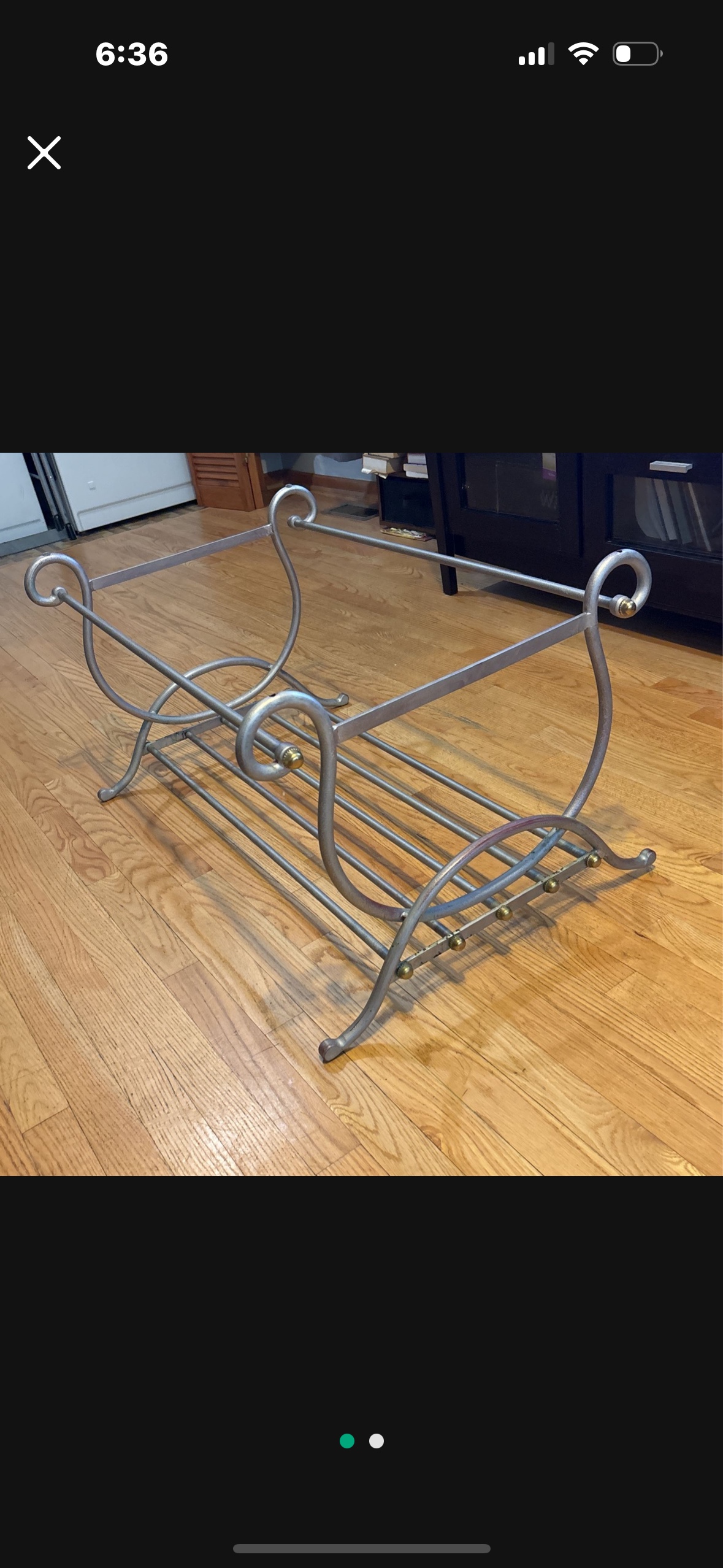 Vintage glass top coffee table