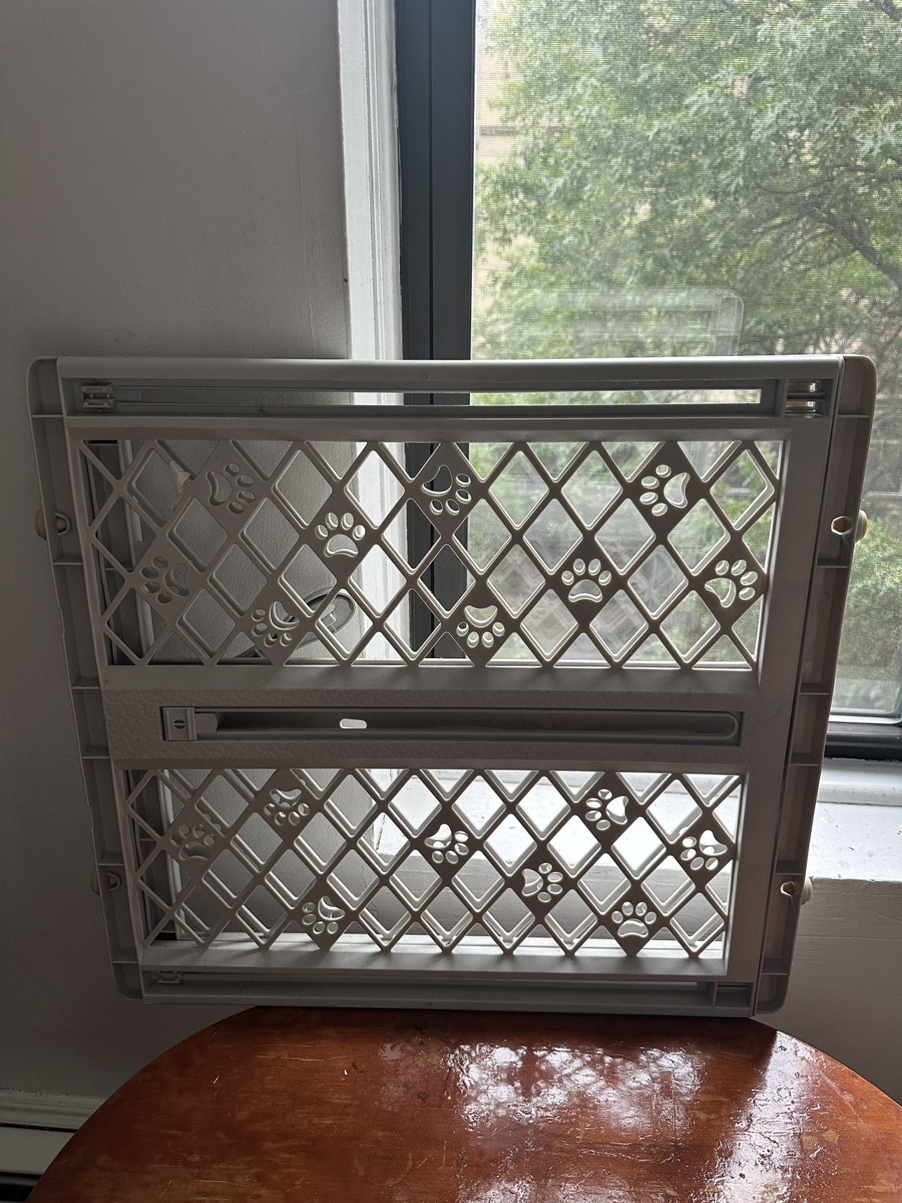MyPet Paws Portable Pet Gate, Light Gray - photo 2