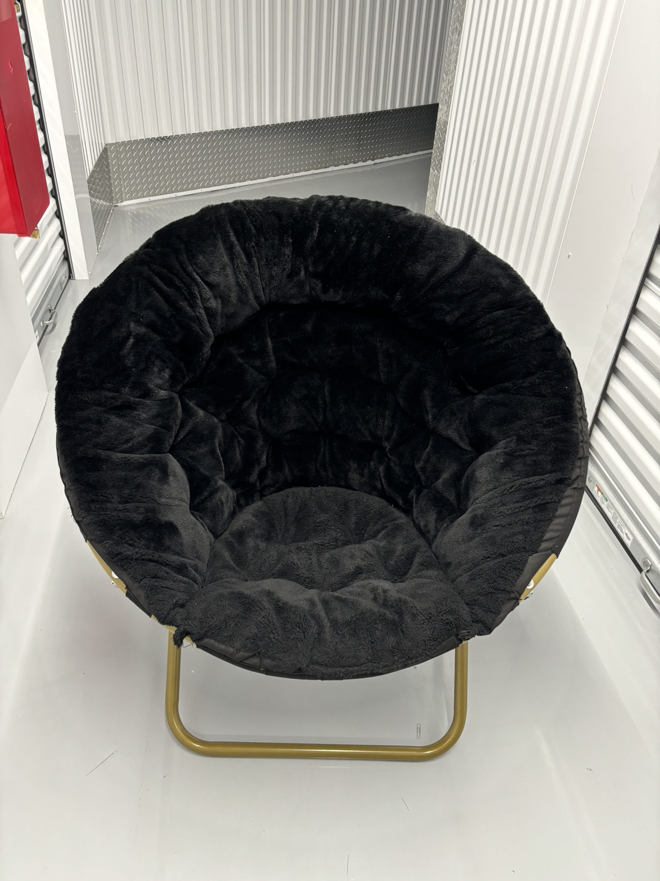 Black and Gold Saucer Chair