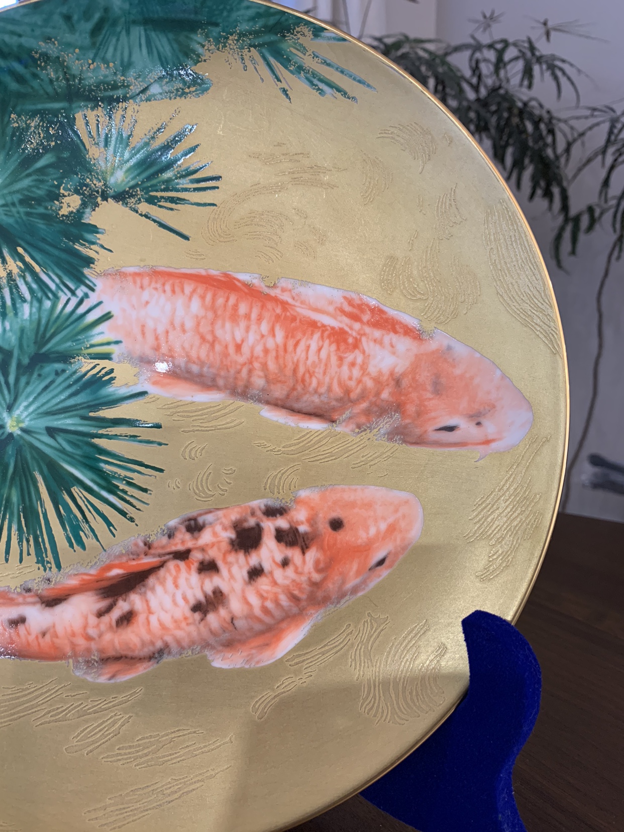 Vintage Noritake Studio Collection Koi Motif Bone China Plate image indicator(4)