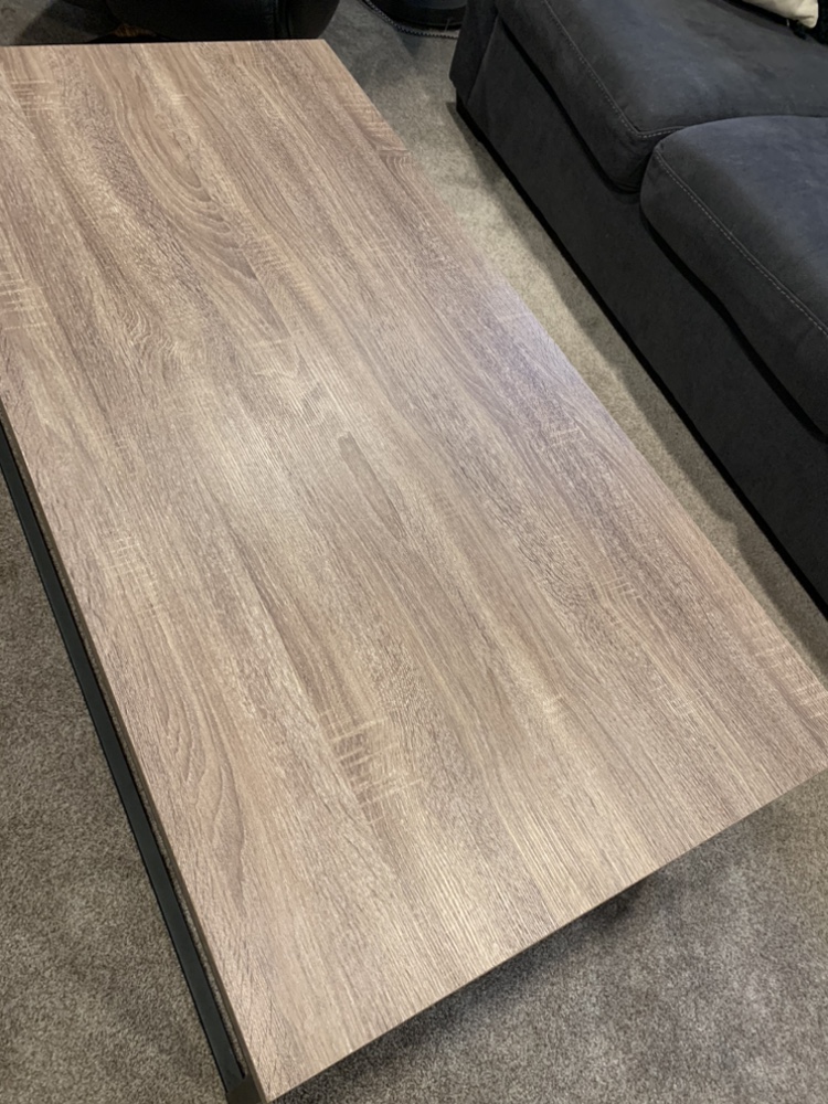 Like new coffee table - metal with wood top - photo 4