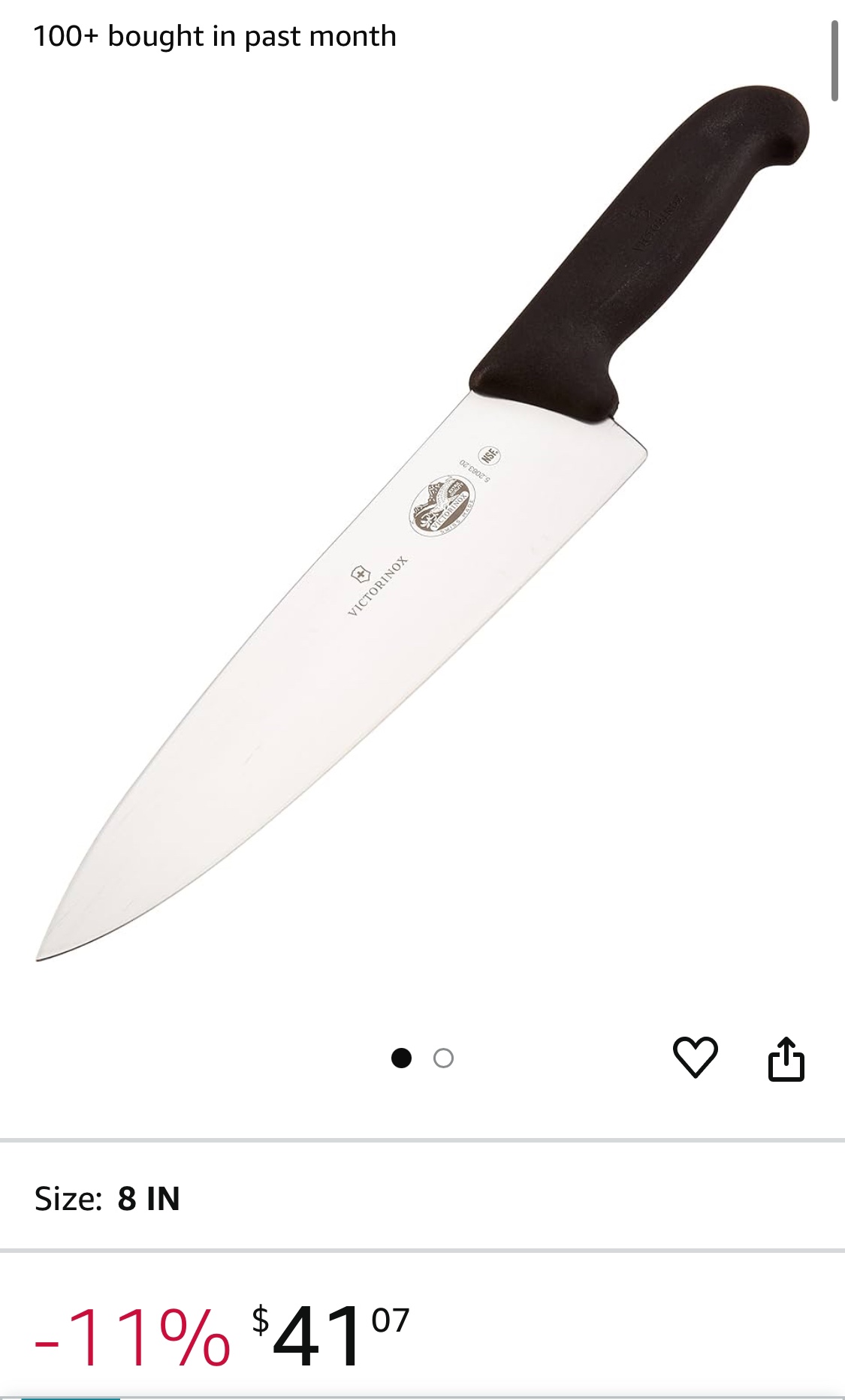 Victorinox 8” kitchen knife #freecycle