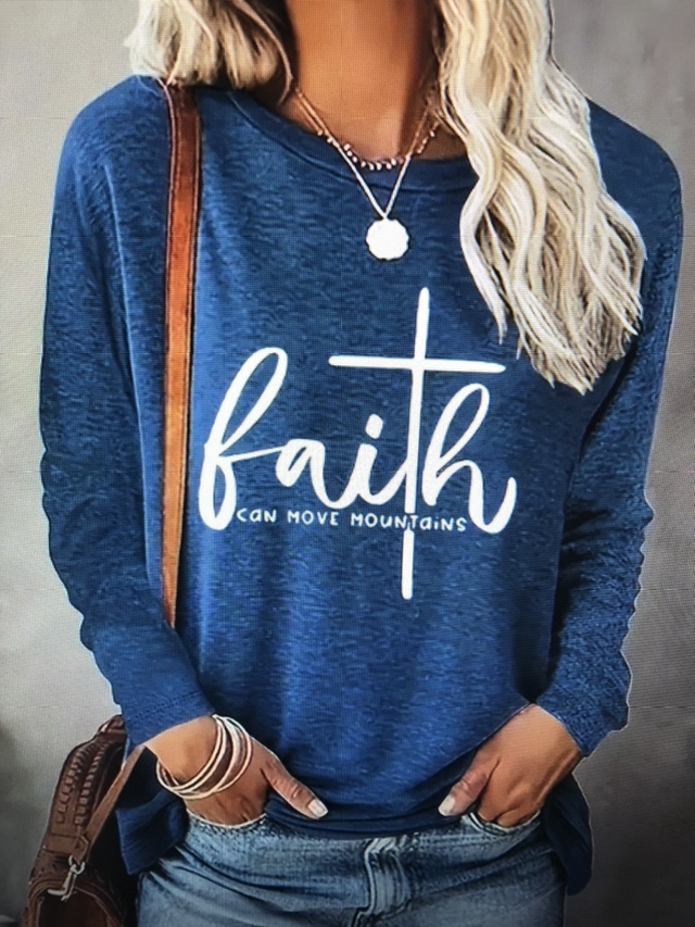 🆕 Women’s faith print long sleeve t-shirt