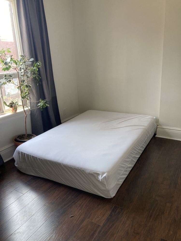 IKEA Hesstun full-size mattress with cover