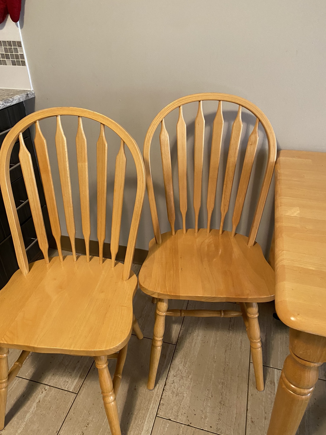 Wood Dining Table With 4 Chairs - photo 3