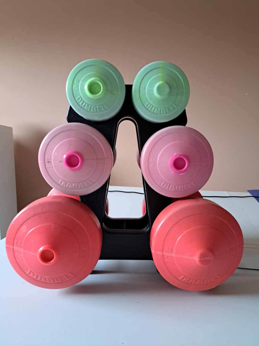 Dumbbell Set with Stand -3 Pairs (2.5Lb, 5Lb, 10Lb)