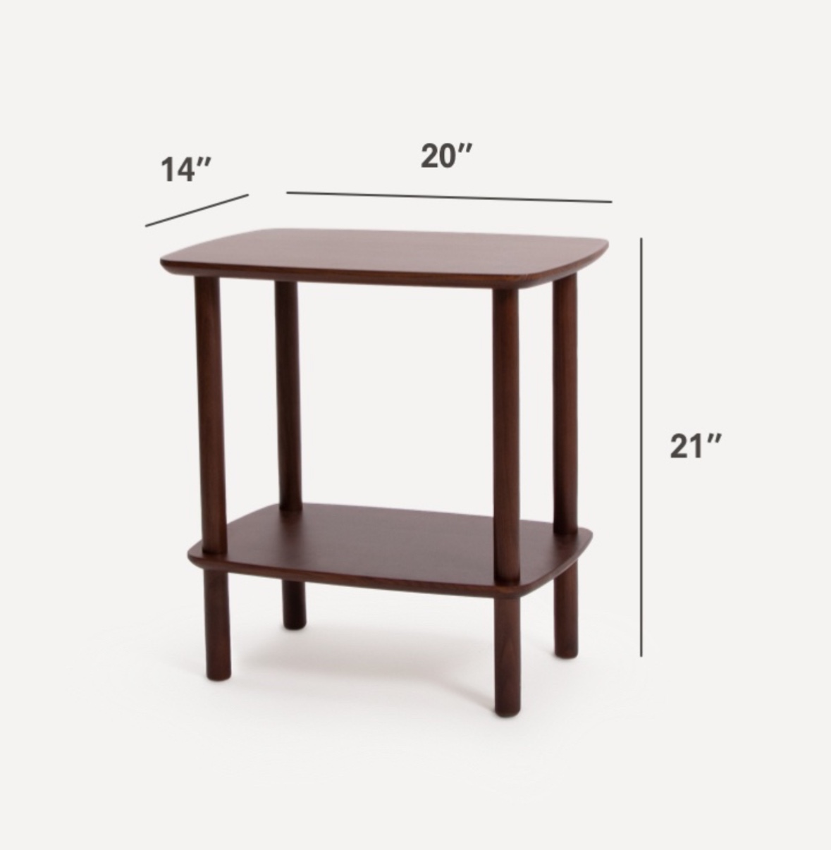 Burrow Serif side table (Walnut) - photo 3
