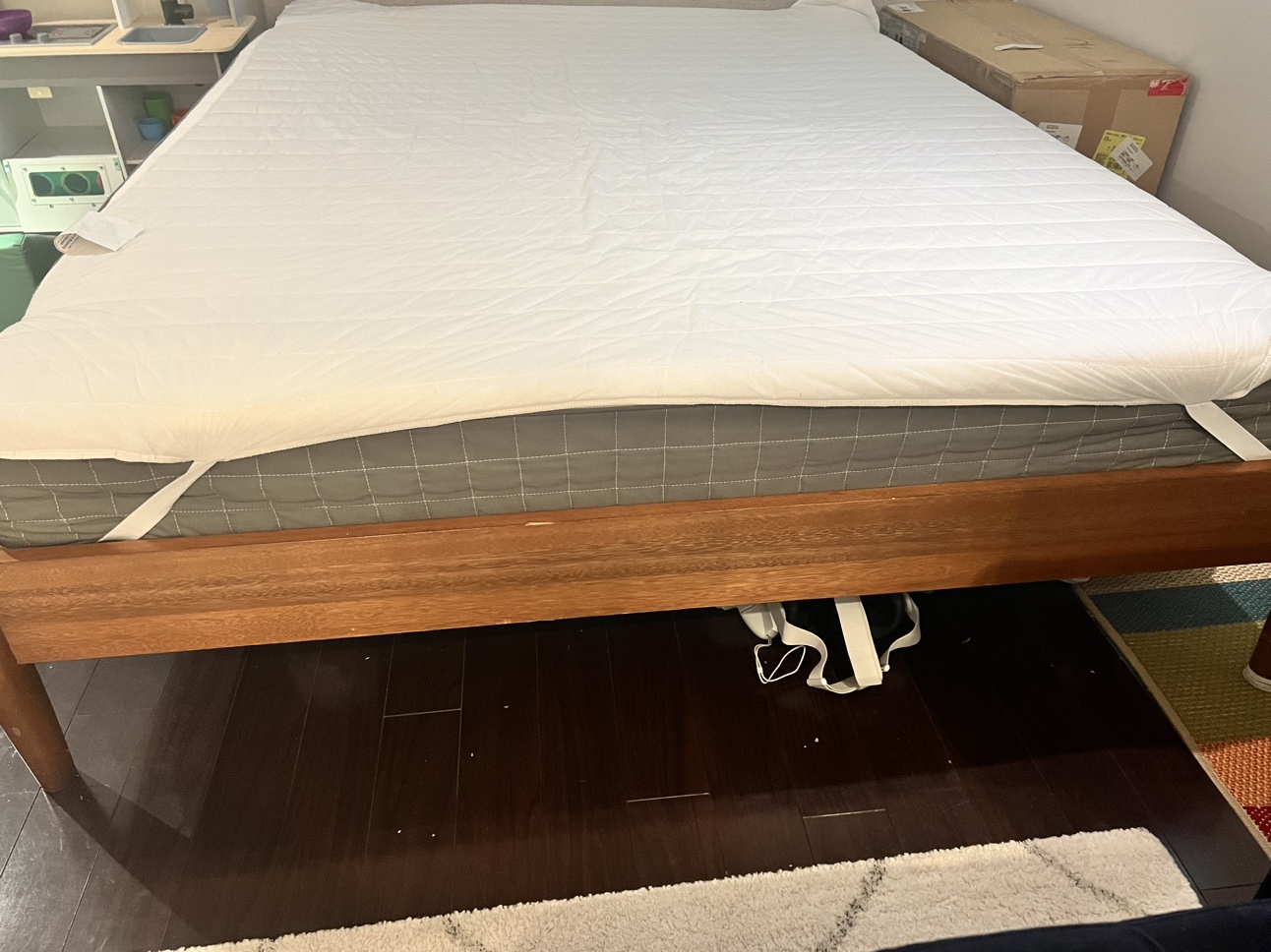 West Elm Mid Century Queen Bed +- Queen IKEA Mattress - photo 3