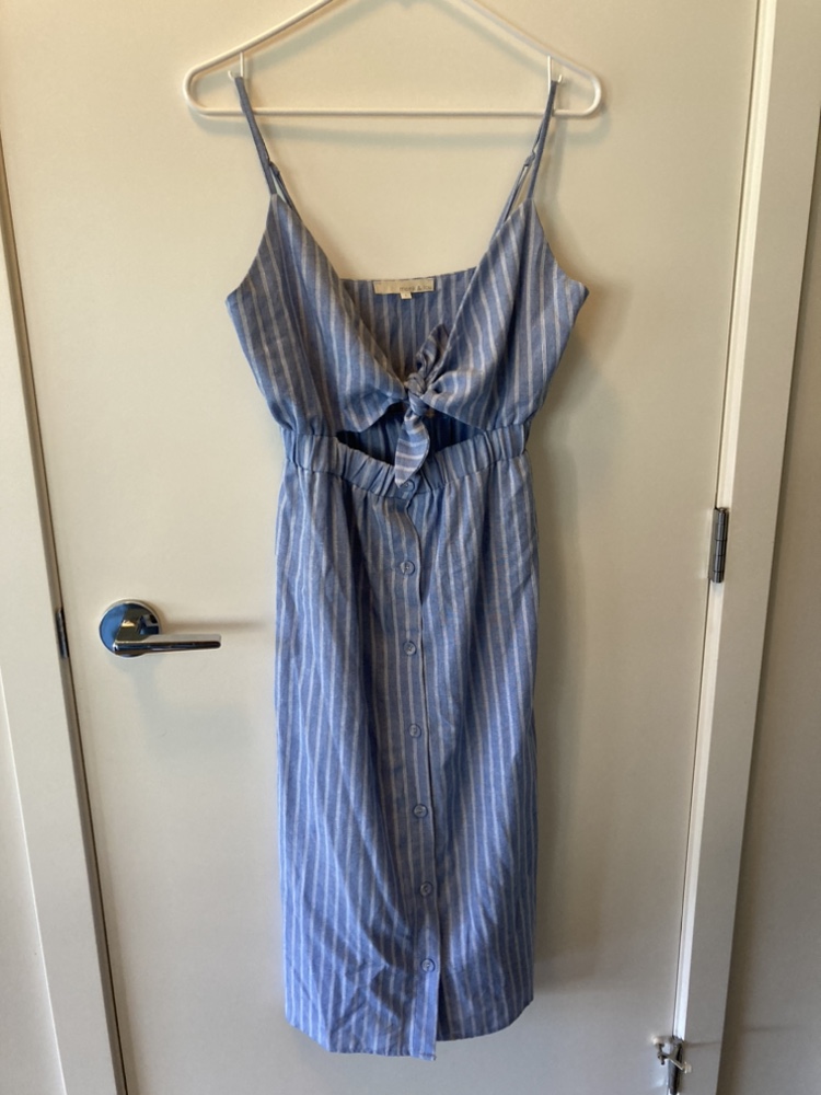 Monk & Lou Striped Blue Dress