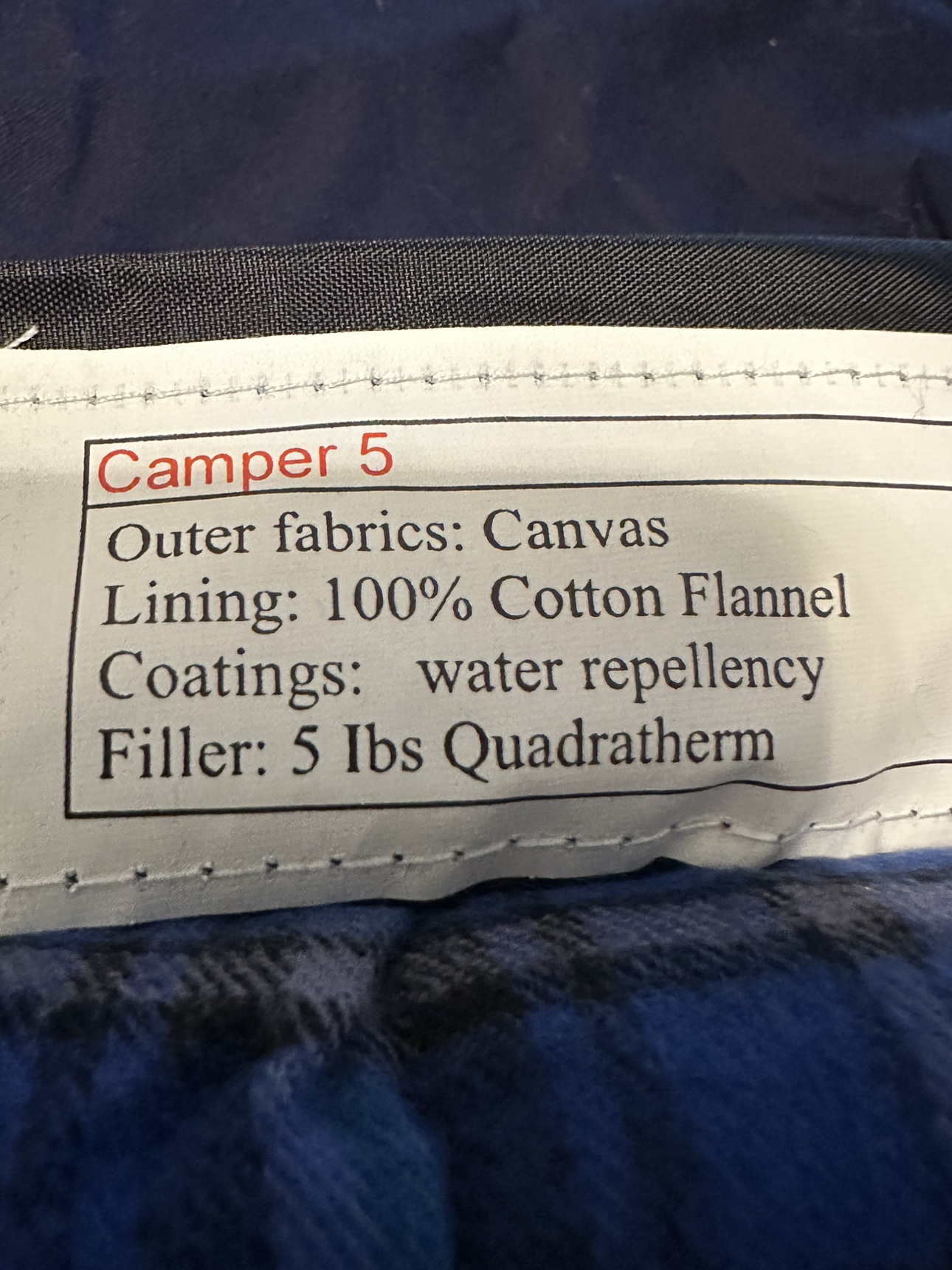 Brand New “Camper 5 “ Sleeping Bag - photo 5