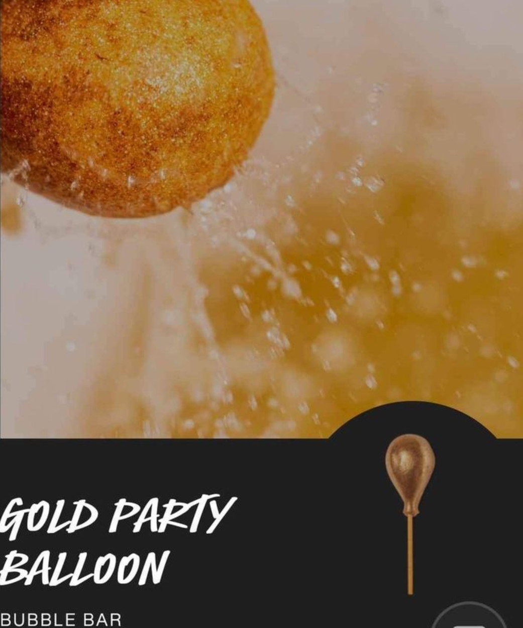 LUSH Reusable Balloon Bubble Bars | Gold | New image indicator(4)