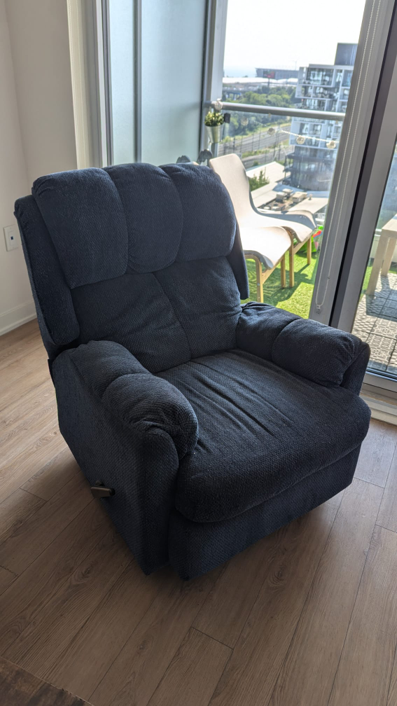 Navy Blue reclining chair