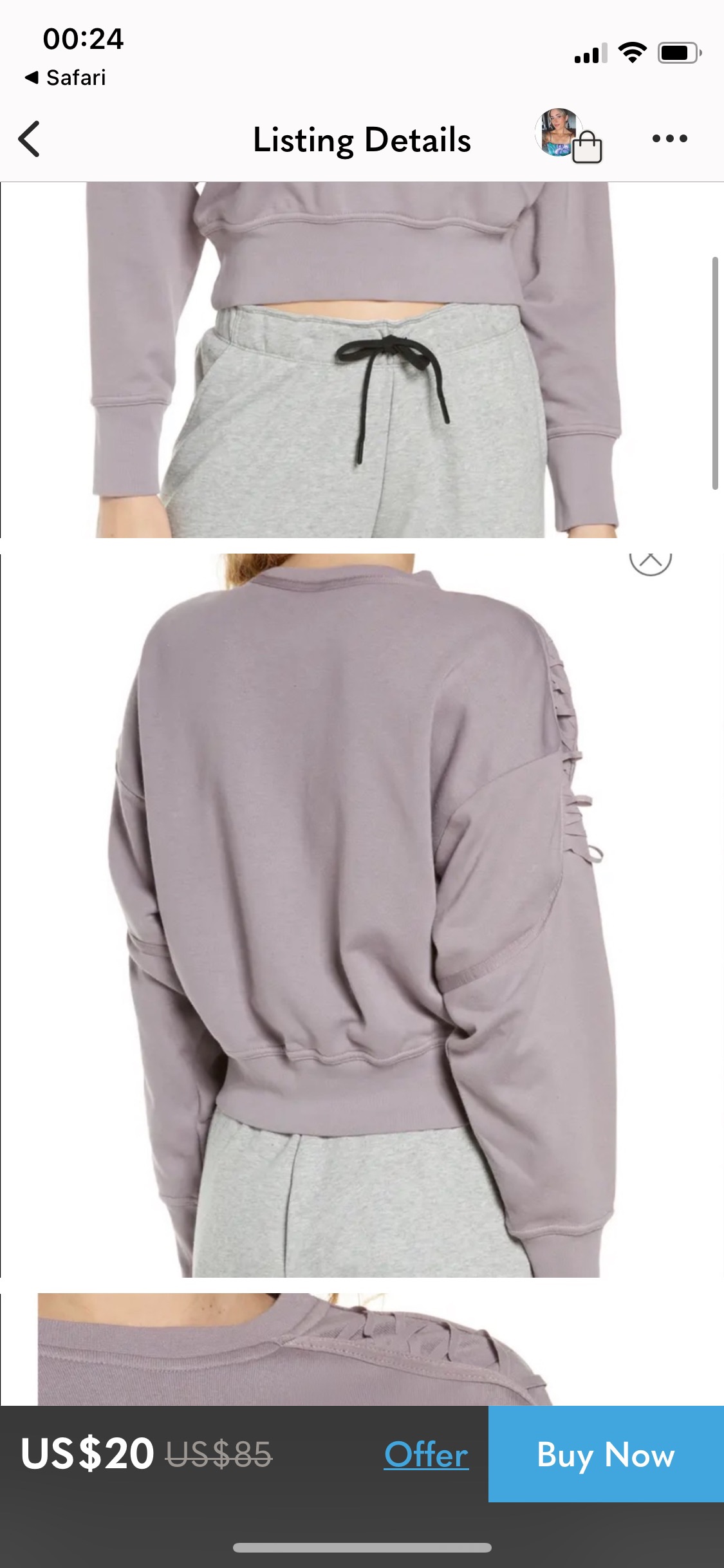 Nike Dri-fit thermal training crew sweatshirt violet purple - photo 3