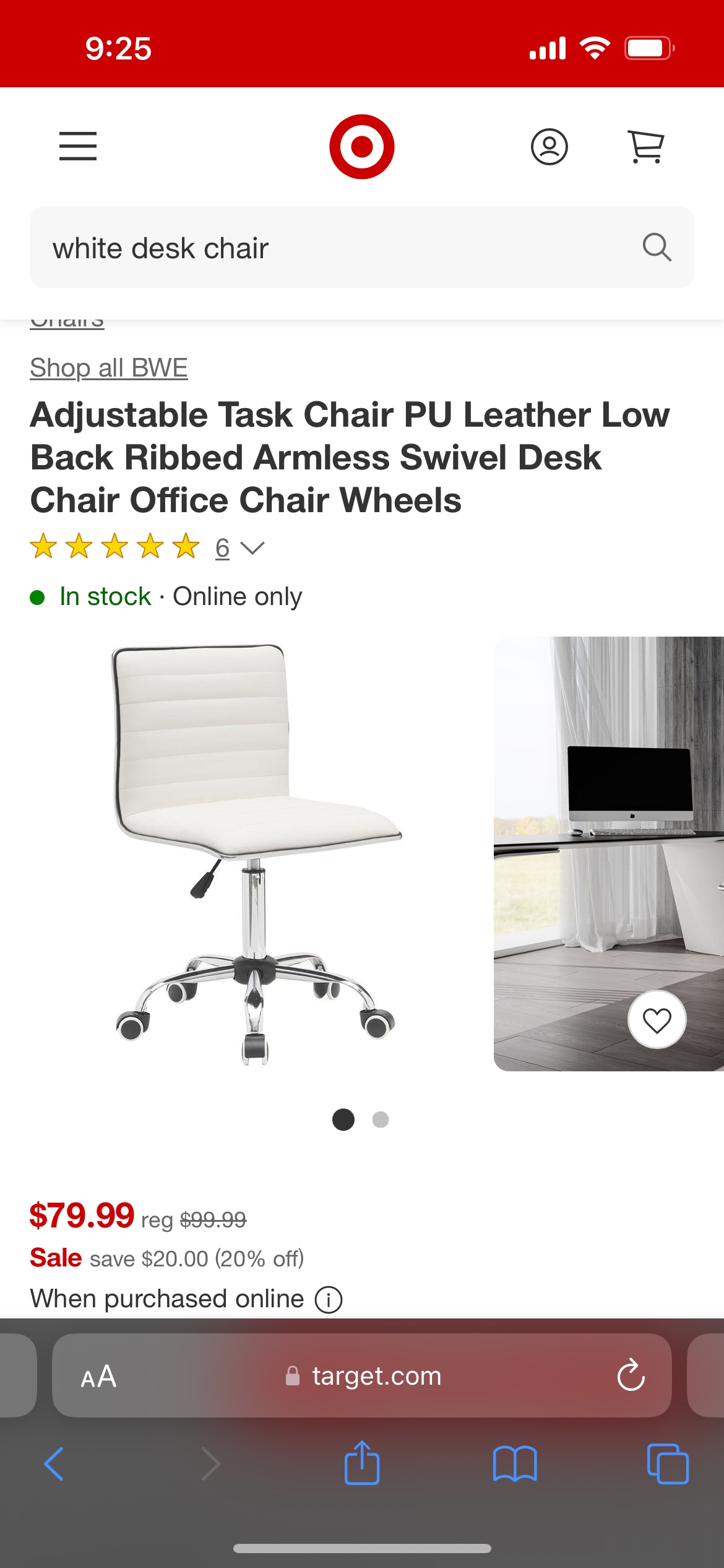 White Office Chair - photo 2
