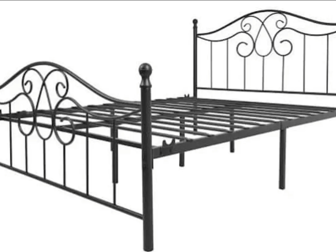 Queen size metal bed frame thumbnail