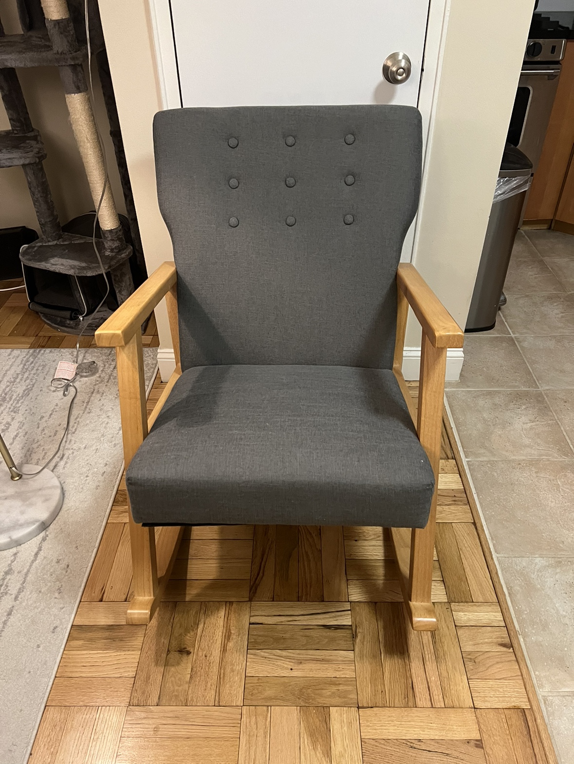 Grey rocking chair - photo 3