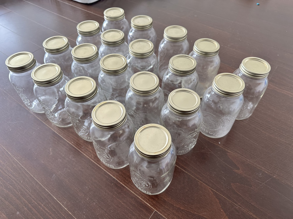 20 x 1L mason jars